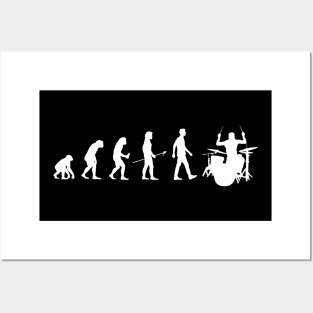 Evolution Man Drums Drummer Gift Drumming Posters and Art